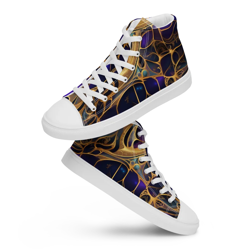 Aurum Nebula on Women's High Top Canvas Shoes — Front