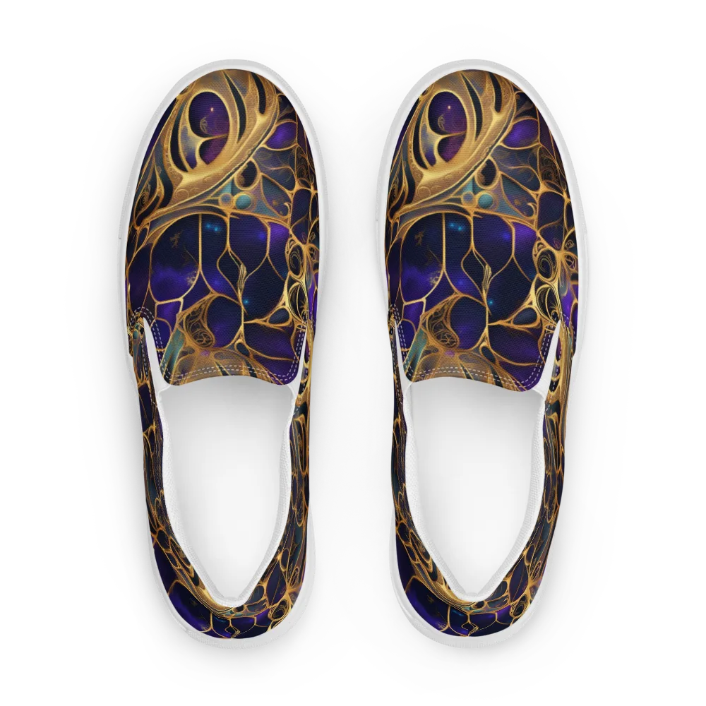 Aurum Nebula on Men's Slip-On Canvas Shoes — Front