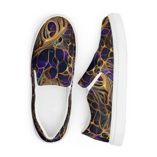 Aurum Nebula on a Men's Slip-On Canvas Shoes