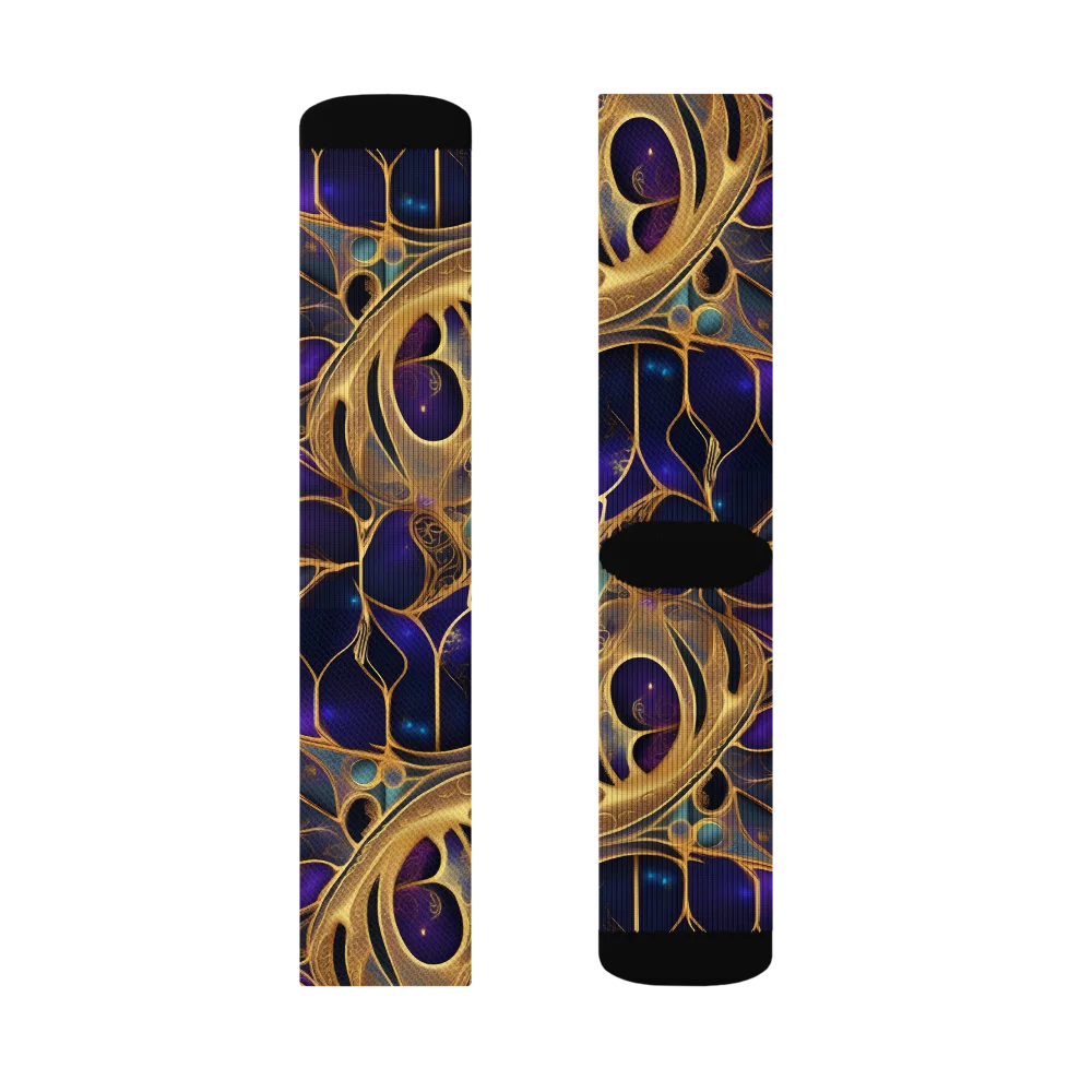 Aurum Nebula on Socks — Left Sock
