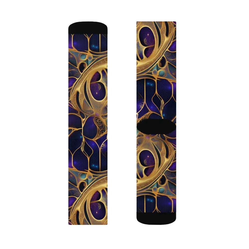 Aurum Nebula on Socks — Right Sock