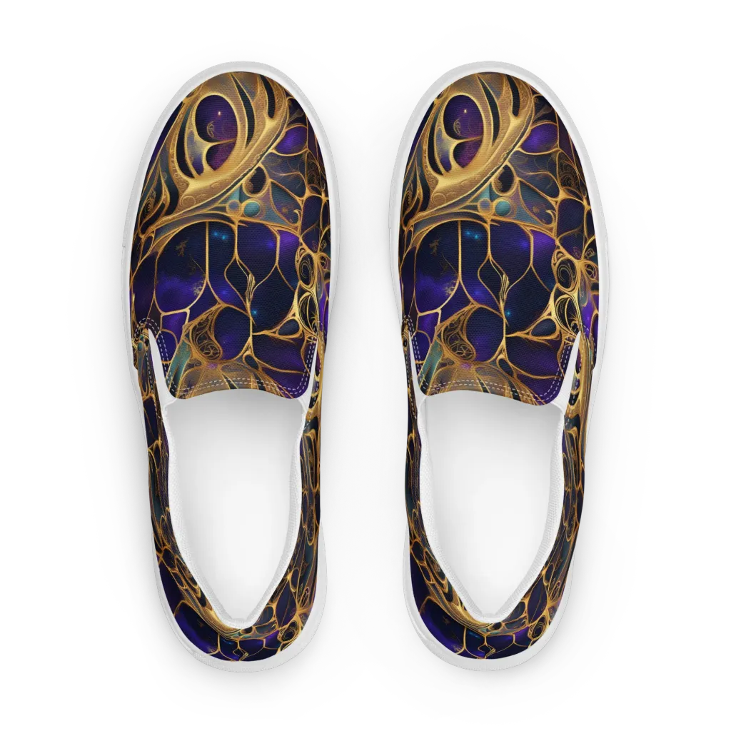 Aurum Nebula on Women's Slip-On Canvas Shoes — Front