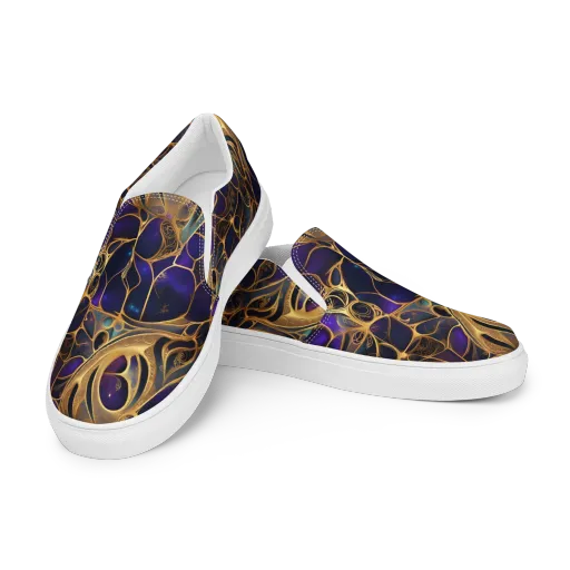 Aurum Nebula on a Women's Slip-On Canvas Shoes
