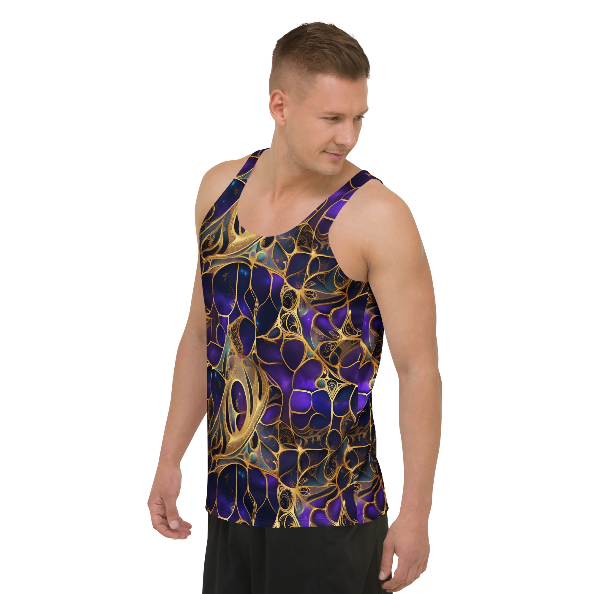 Aurum Nebula on Men's Tank Top — Left Front