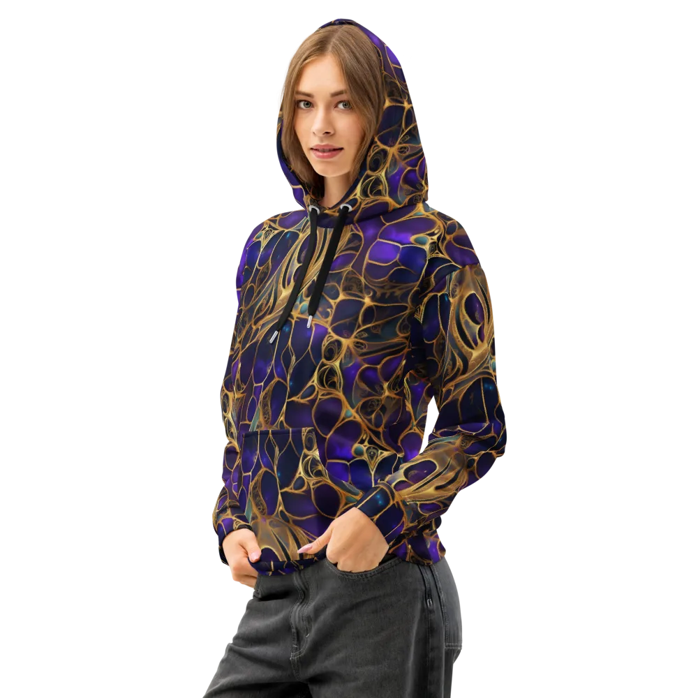 Aurum Nebula on Cotton Hoodie — Left Front