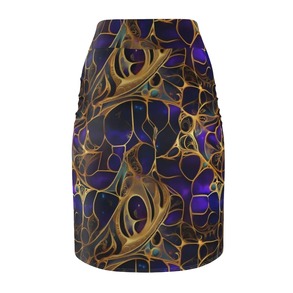 Aurum Nebula on Pencil Skirt — Back