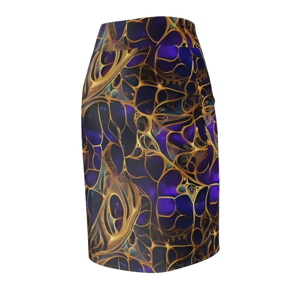 Aurum Nebula on Pencil Skirt — Back Side