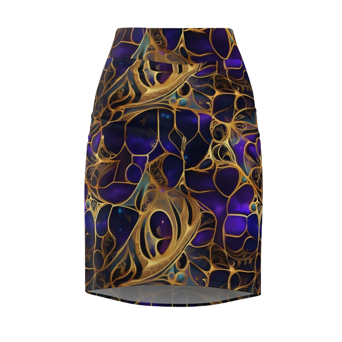 Aurum Nebula on Pencil Skirt — Front