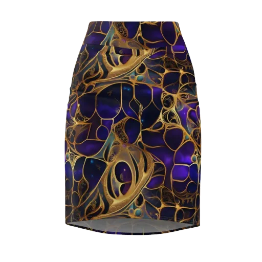 Aurum Nebula on a Pencil Skirt