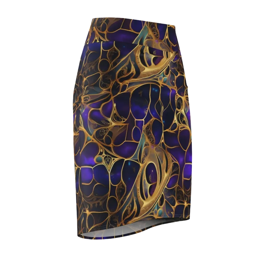Aurum Nebula on Pencil Skirt — Front Side