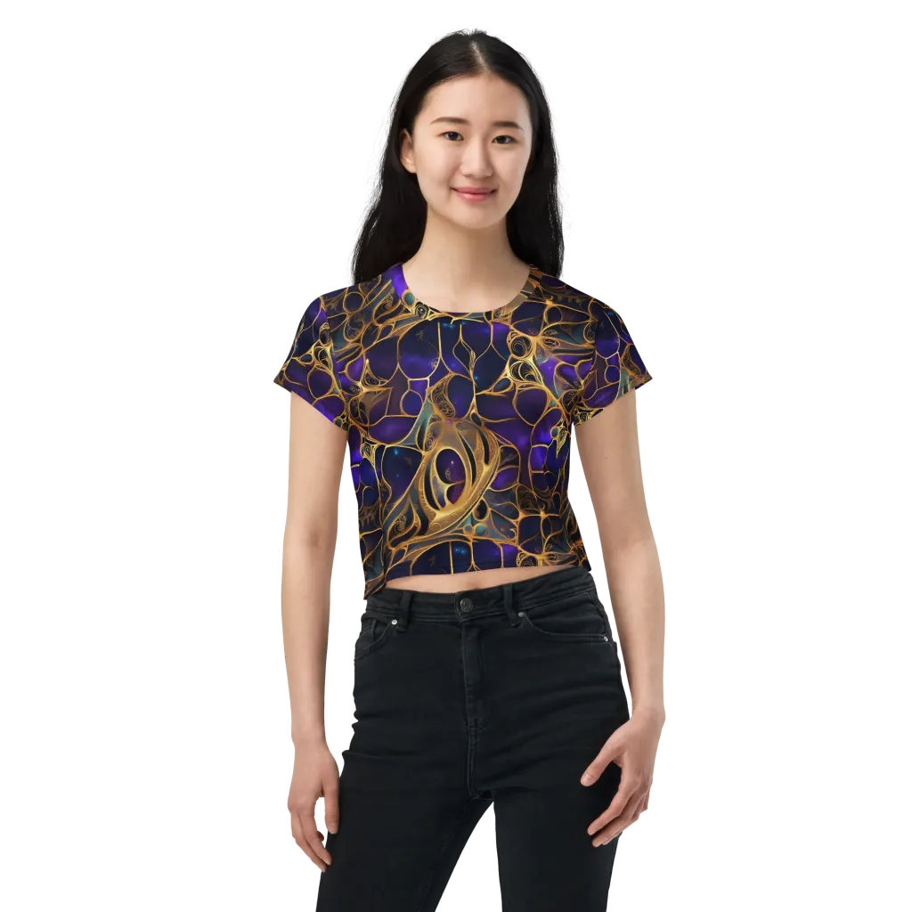 Aurum Nebula on Crop Tee — Front