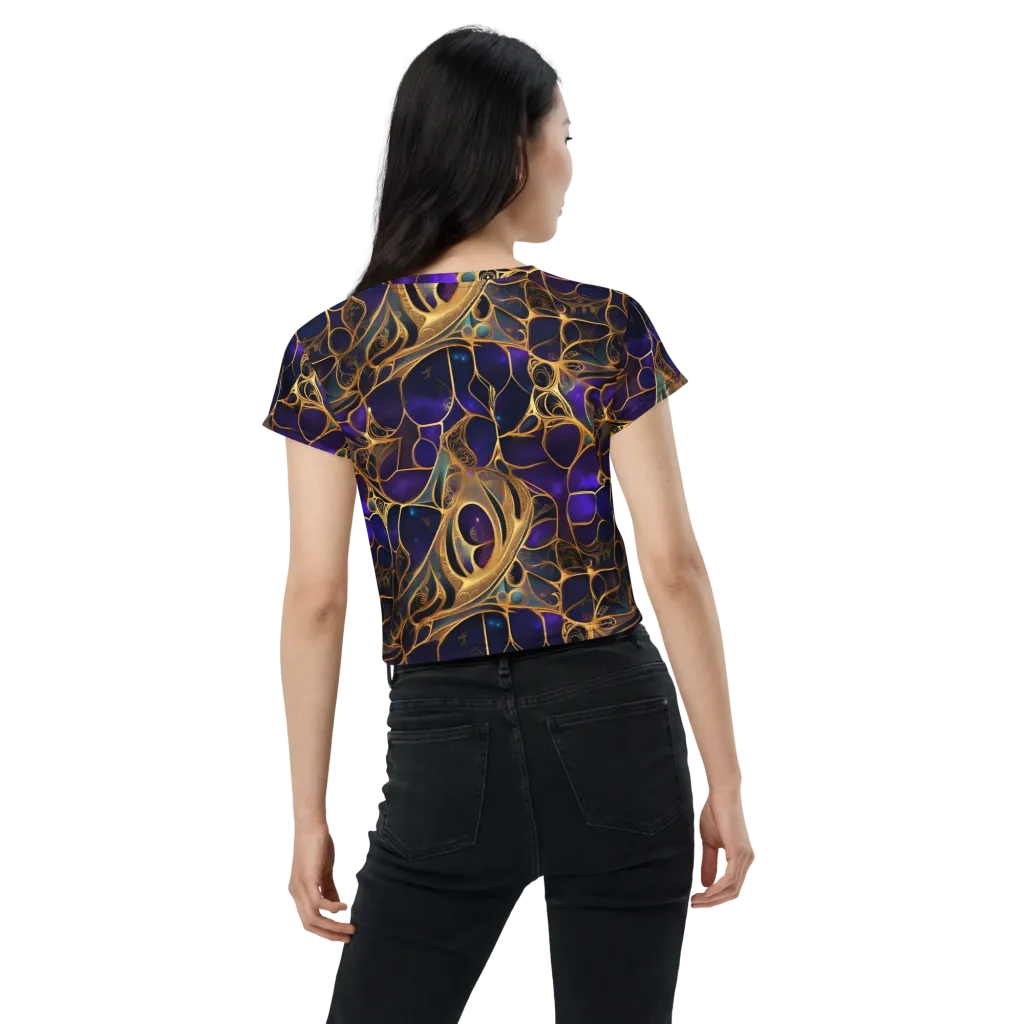 Aurum Nebula on Crop Tee — Back
