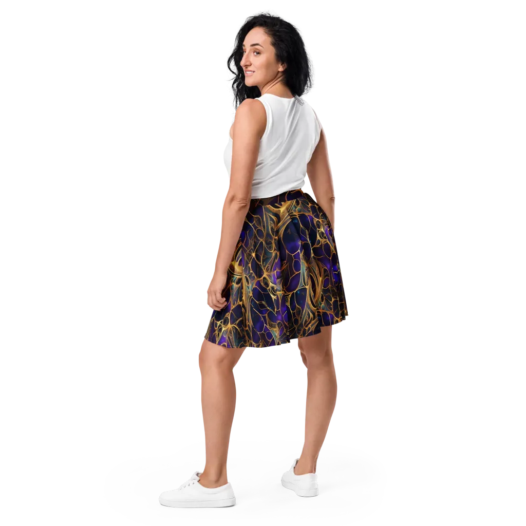 Aurum Nebula on Skater Skirt — Back