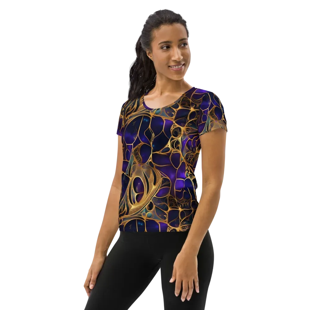 Aurum Nebula on Women's Athletic T-Shirt — Left