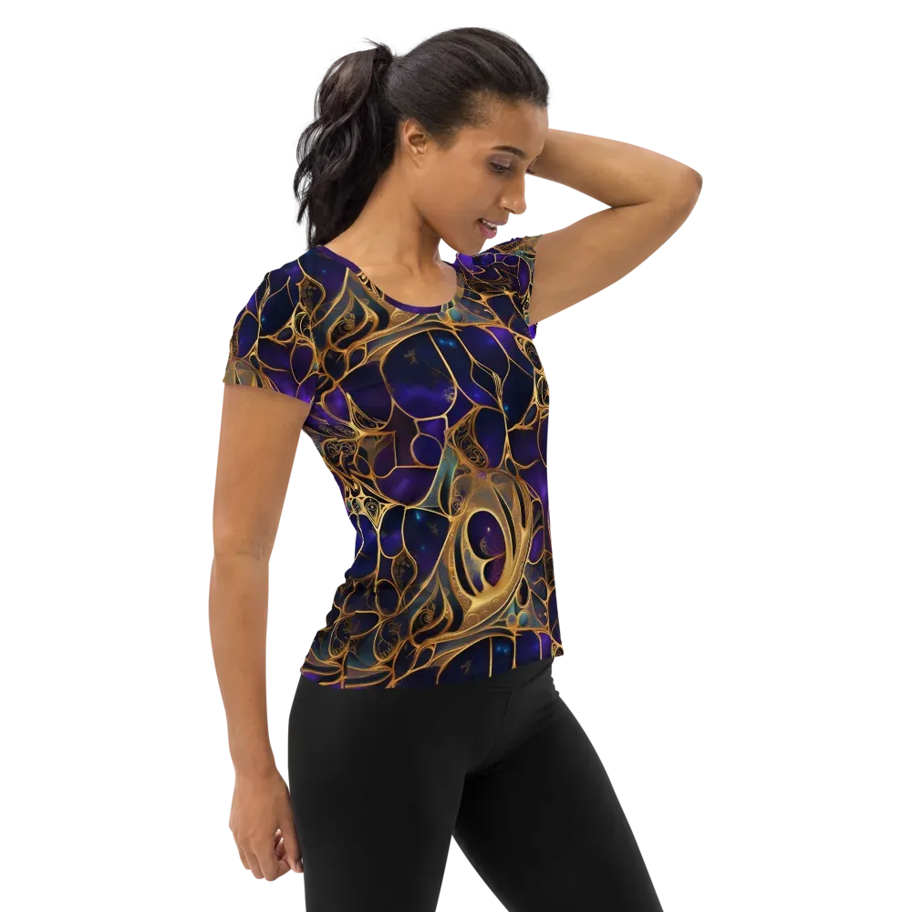 Aurum Nebula on Women's Athletic T-Shirt — Right