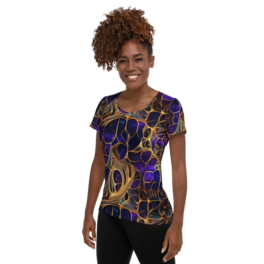 Aurum Nebula on Women's Athletic T-Shirt — Left