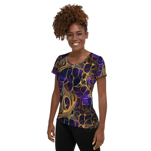 Aurum Nebula on a Women's Athletic T-Shirt
