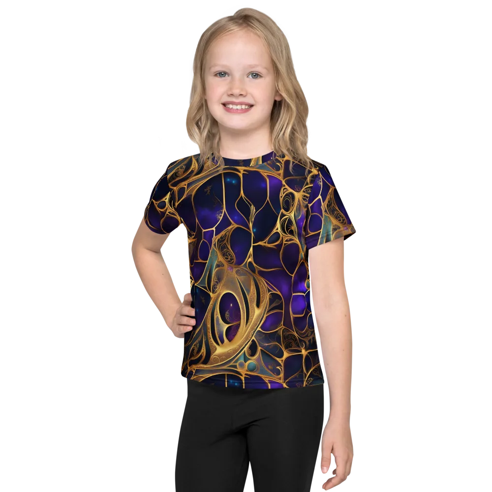 Aurum Nebula on Kids Crew Neck T-Shirt — Front