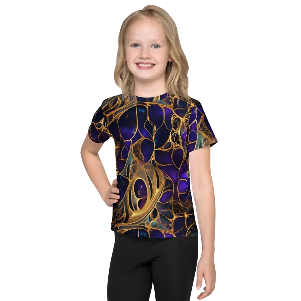 Aurum Nebula on Kids Crew Neck T-Shirt — Front
