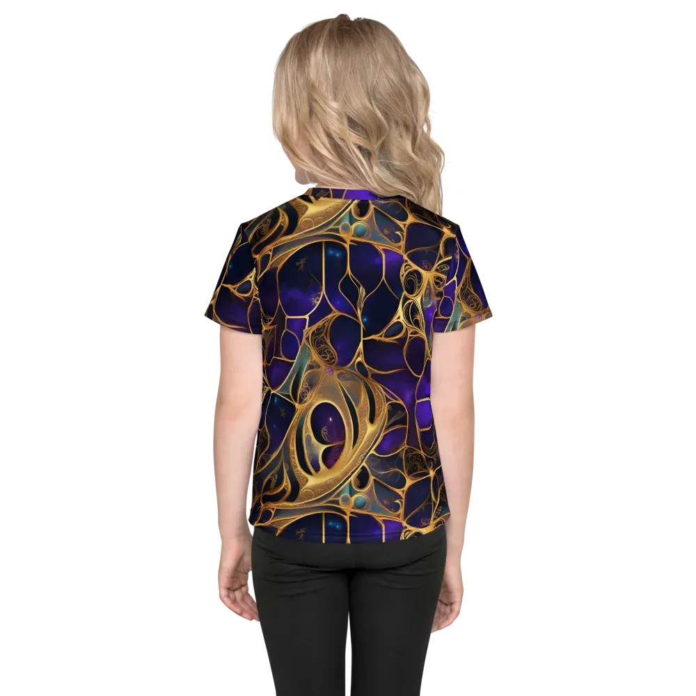 Aurum Nebula on Kids Crew Neck T-Shirt — Back
