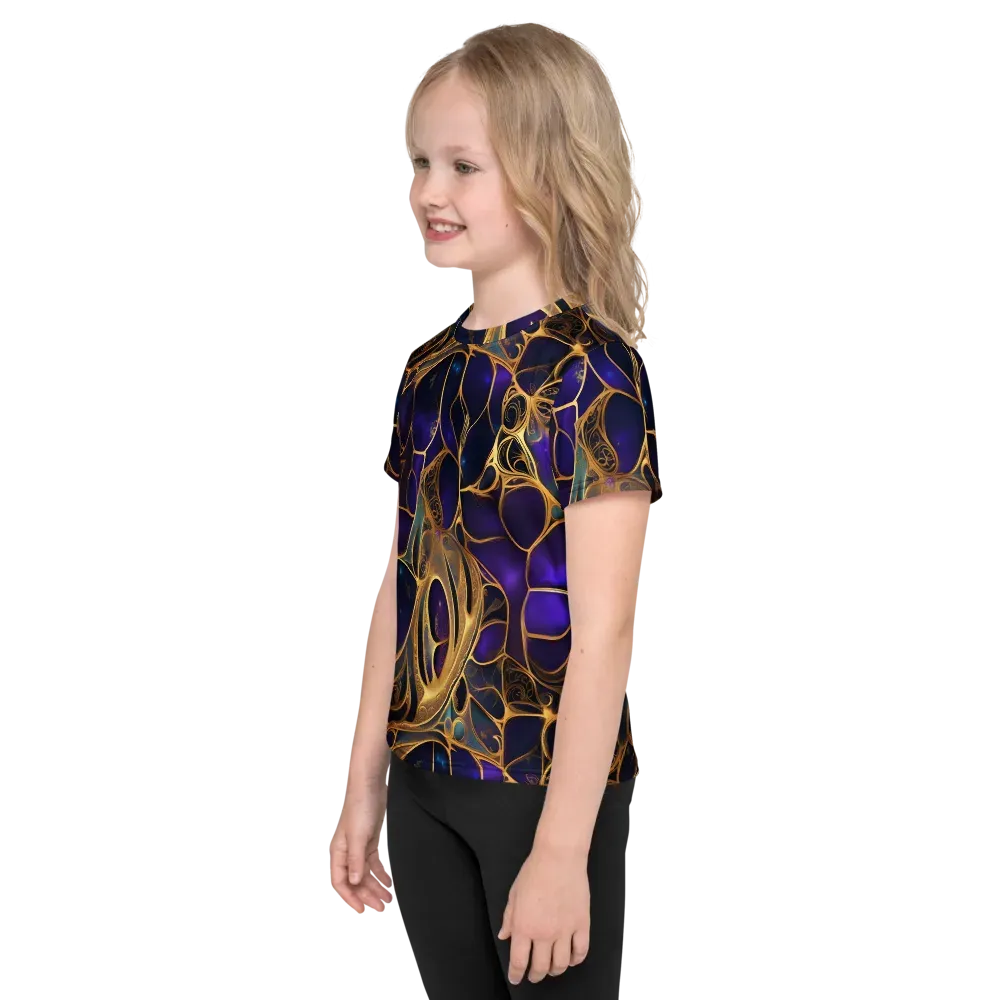 Aurum Nebula on Kids Crew Neck T-Shirt — Left