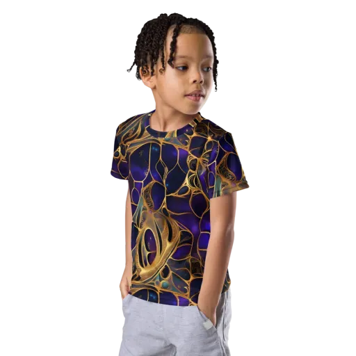 Aurum Nebula on a Kids Crew Neck T-Shirt