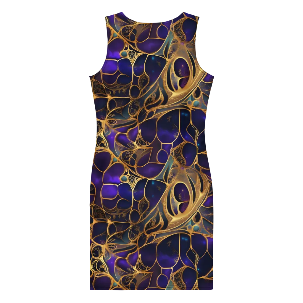 Aurum Nebula on Bodycon Dress — Back