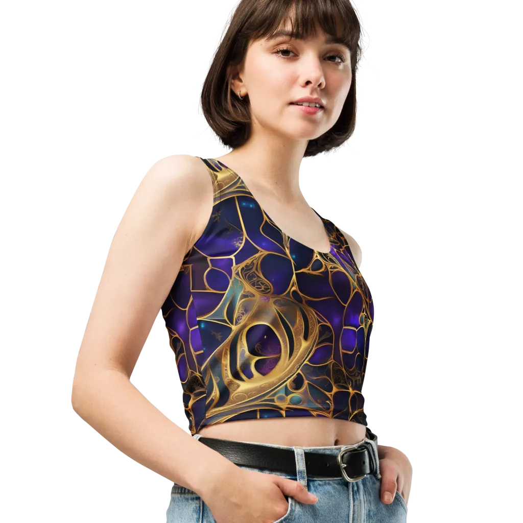 Aurum Nebula on Crop Top — Right Front