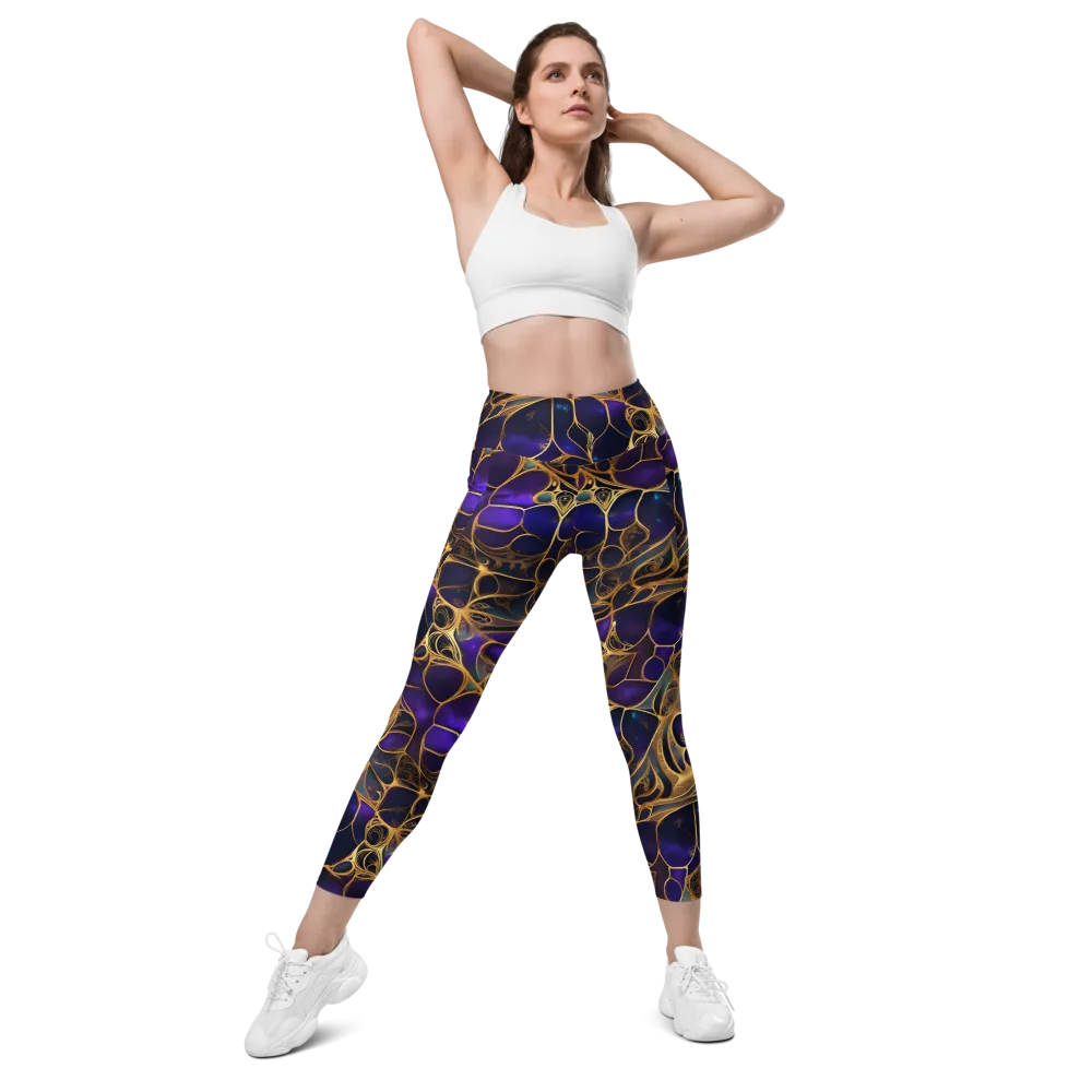 Aurum Nebula on Leggings with Pockets — Front
