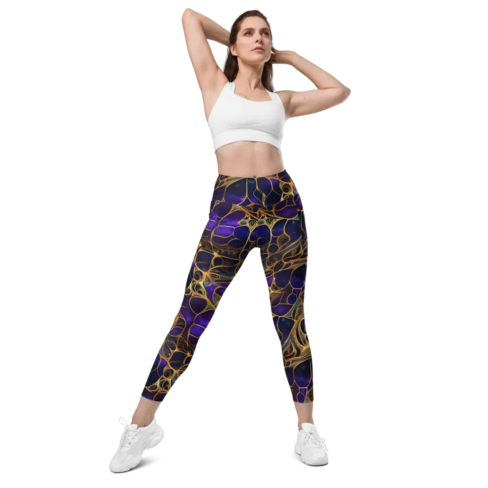 Aurum Nebula on Leggings with Pockets — Front