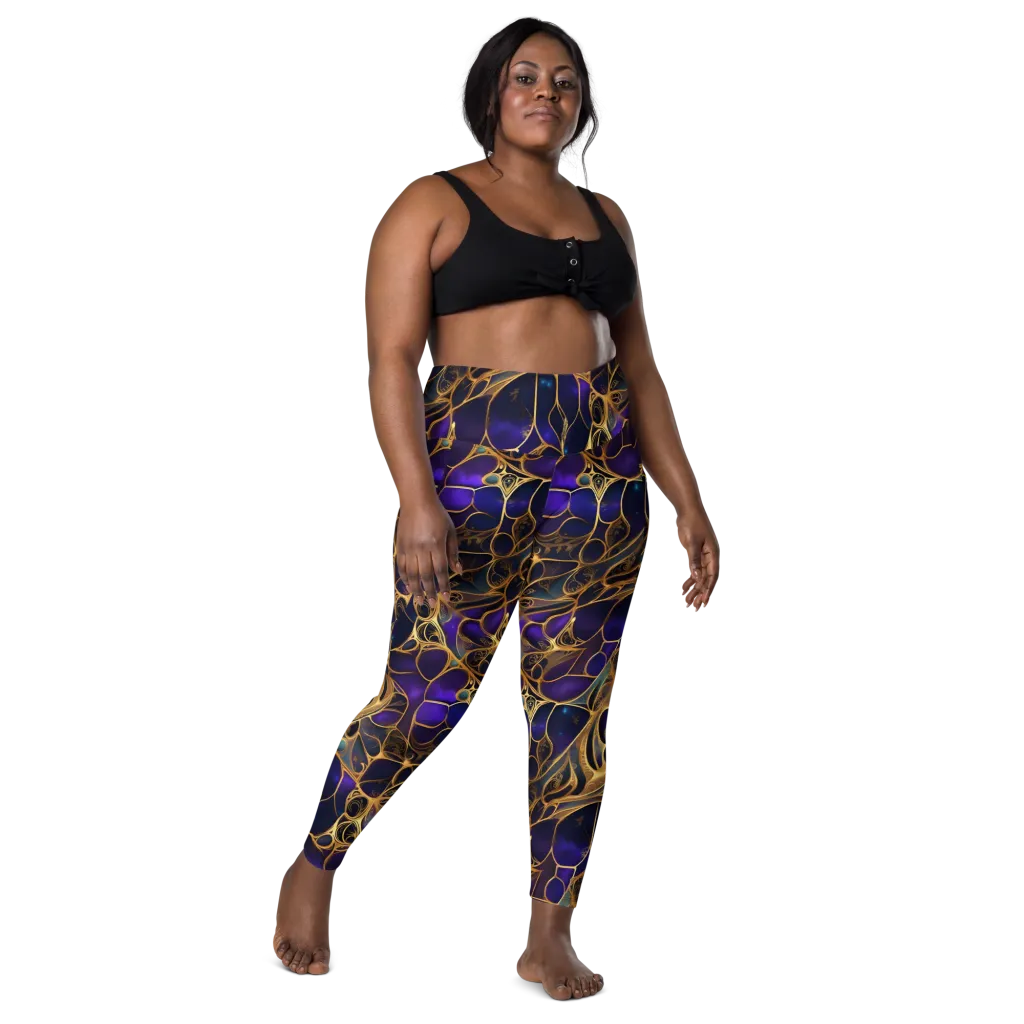 Aurum Nebula on Leggings with Pockets — Front
