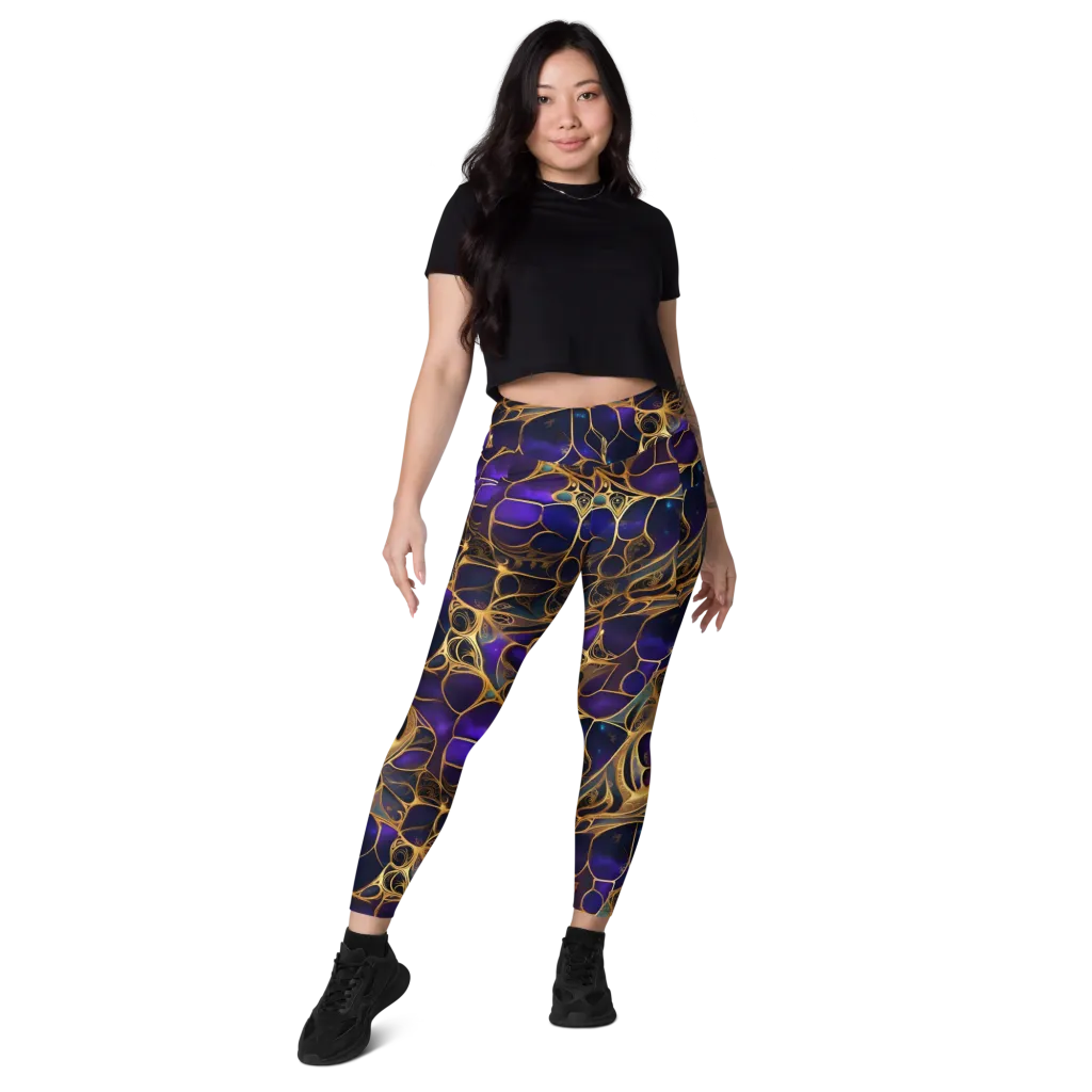Aurum Nebula on Leggings with Pockets — Front