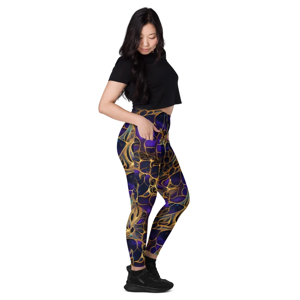 Aurum Nebula on Leggings with Pockets — Right