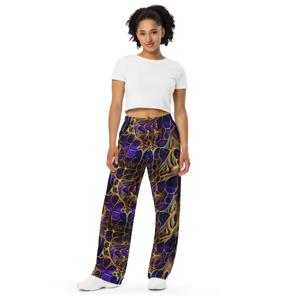 Aurum Nebula on Wide-Leg Pants — Front