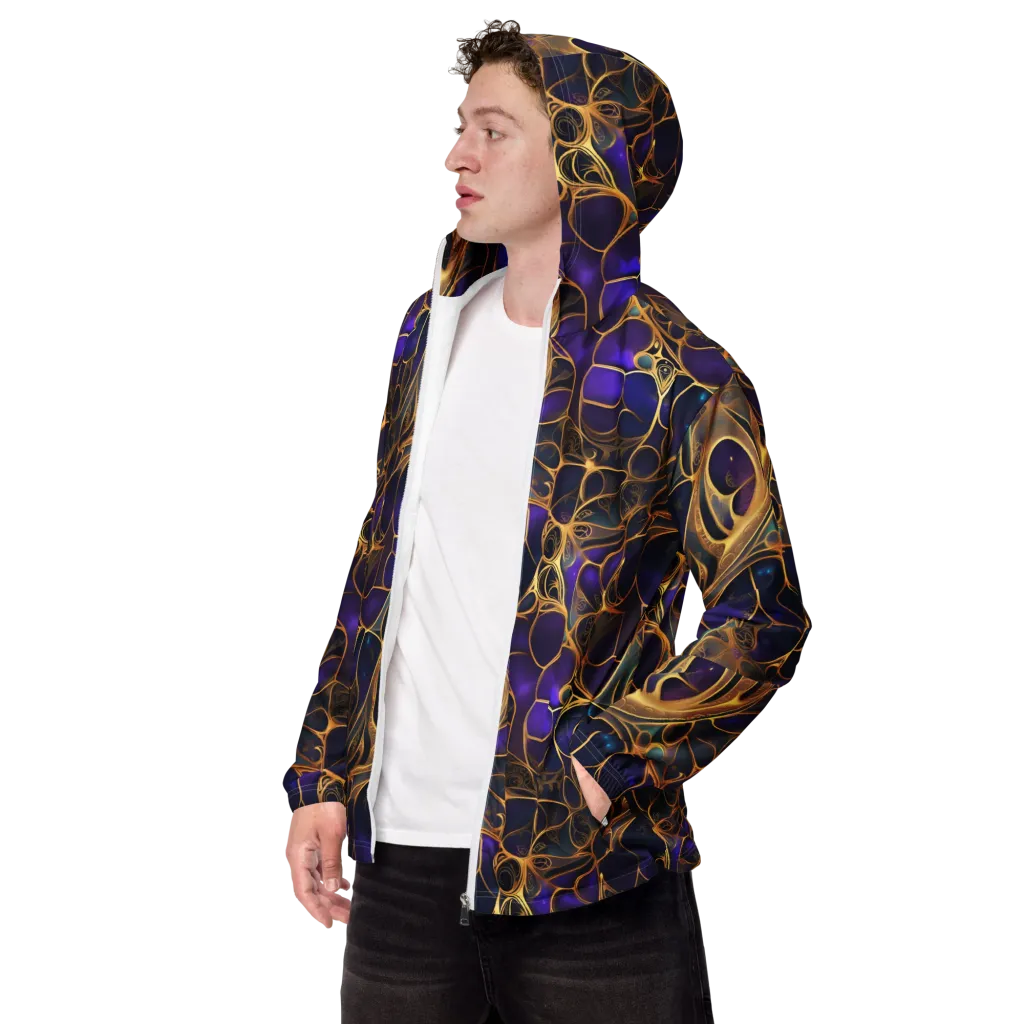 Aurum Nebula on Men's Windbreaker — Left Front
