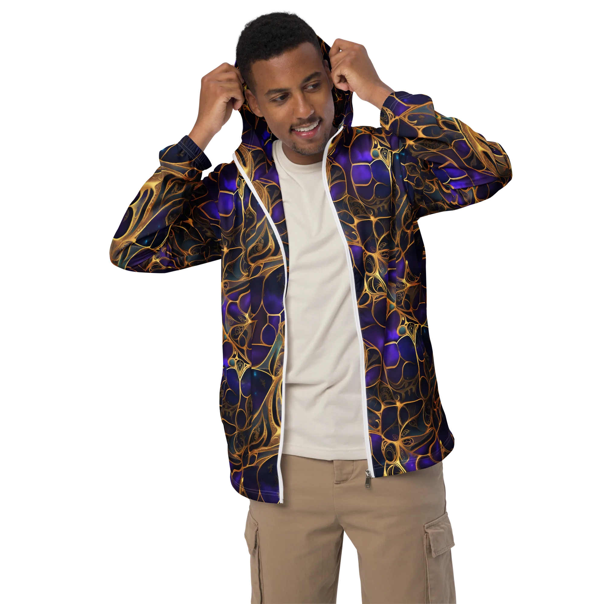 Aurum Nebula on Men's Windbreaker — Front
