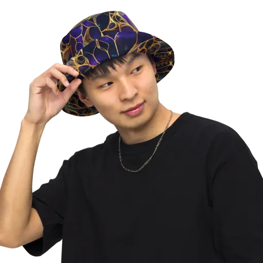 Aurum Nebula on a Reversible Bucket Hat
