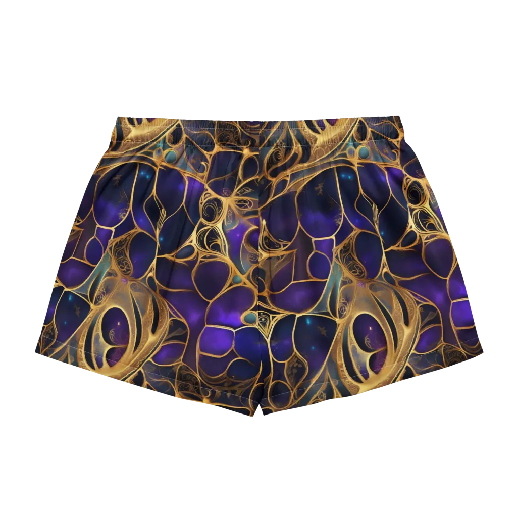Aurum Nebula on Women's Pajama Shorts — Back