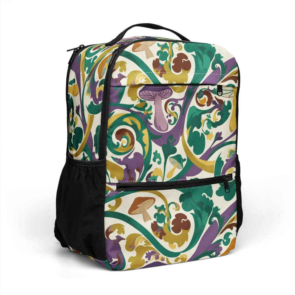 Mushroom Rococo on Utility Backpack — Right Front