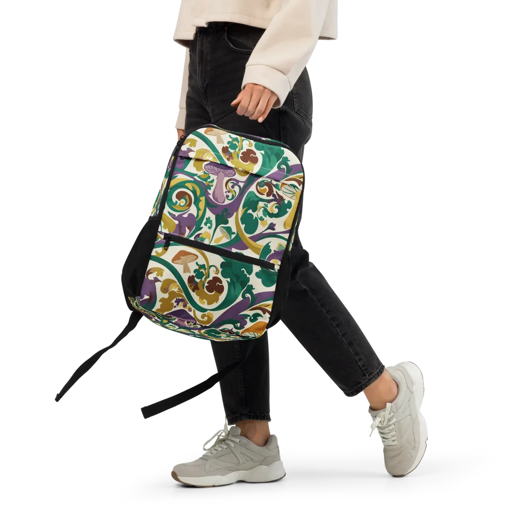 Mushroom Rococo on Utility Backpack — Front