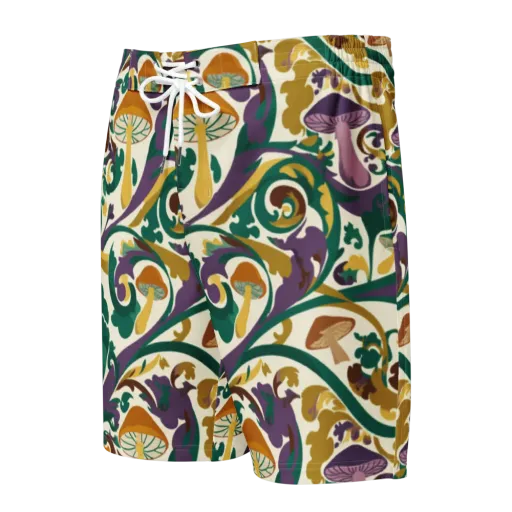 Mushroom Rococo on a Men's Board Shorts