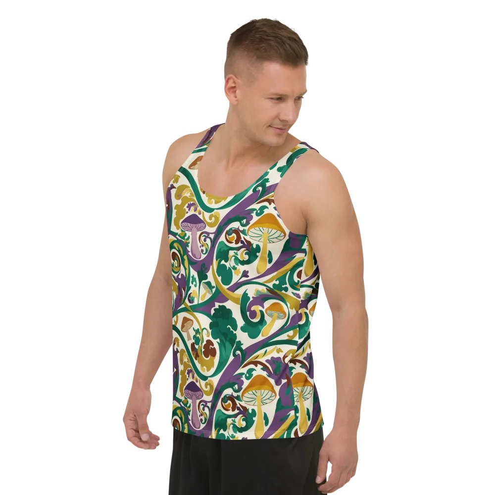 Mushroom Rococo on Men's Tank Top — Left Front