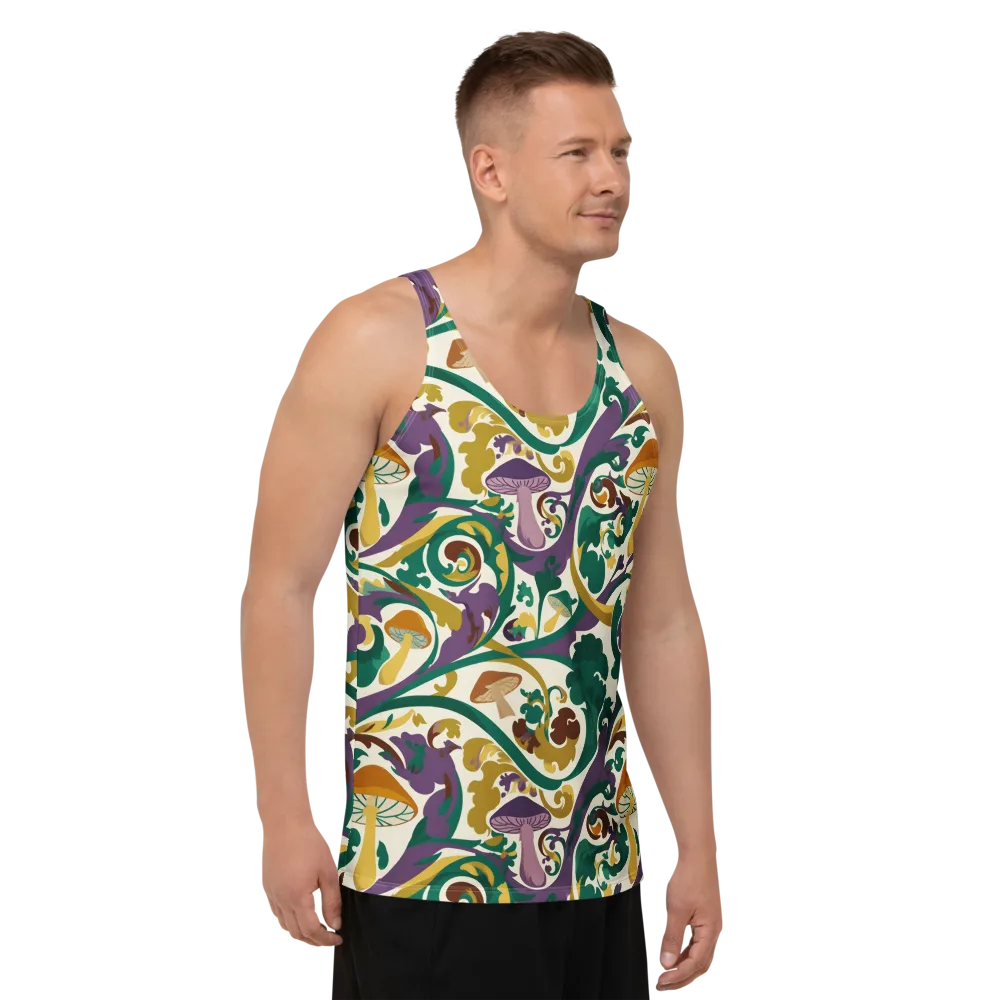 Mushroom Rococo on Men's Tank Top — Right Front
