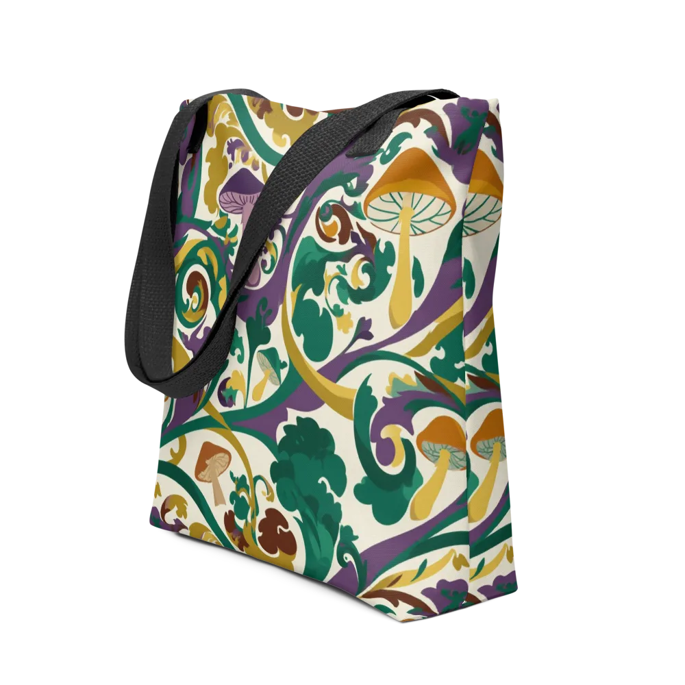 Mushroom Rococo on Tote Bag — Front