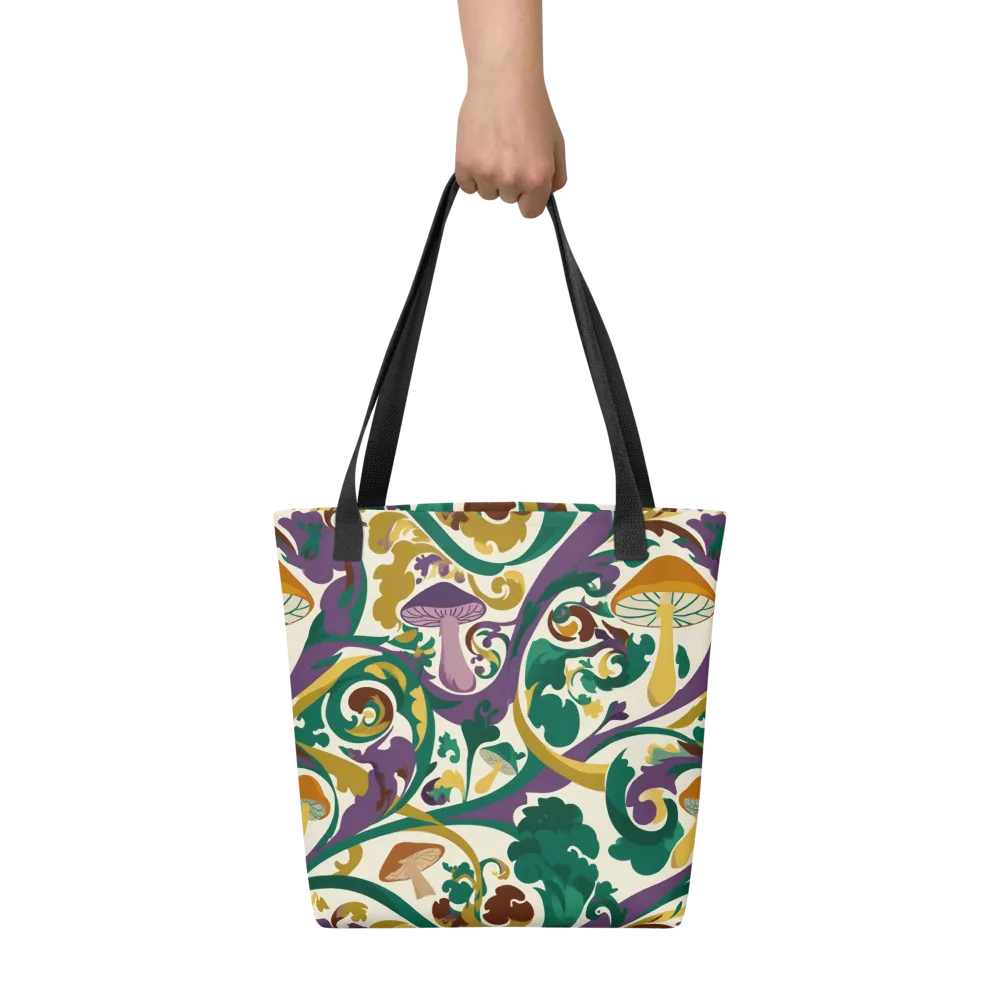 Mushroom Rococo on Tote Bag — Front