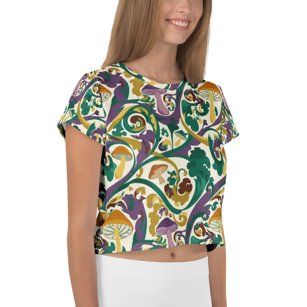 Mushroom Rococo on Crop Tee — Right