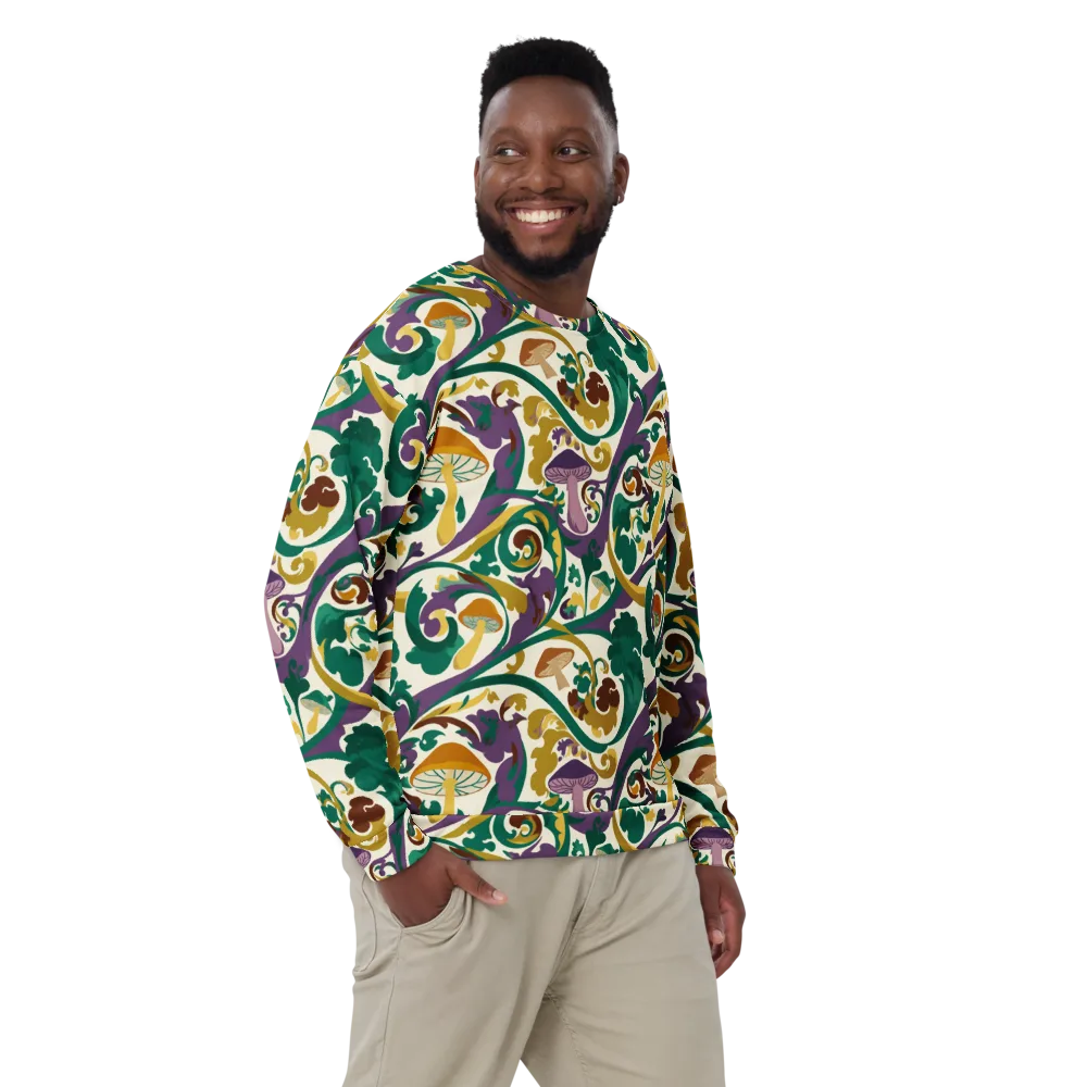 Mushroom Rococo on Sweatshirt — Front
