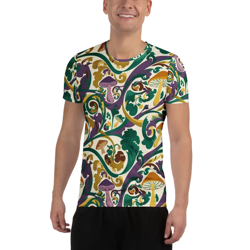 Mushroom Rococo on Men's Athletic T-Shirt — Front