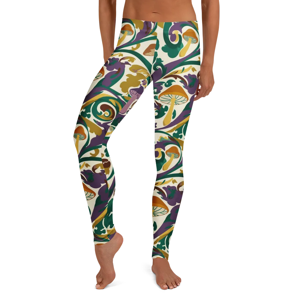 Mushroom Rococo on Leggings — Front