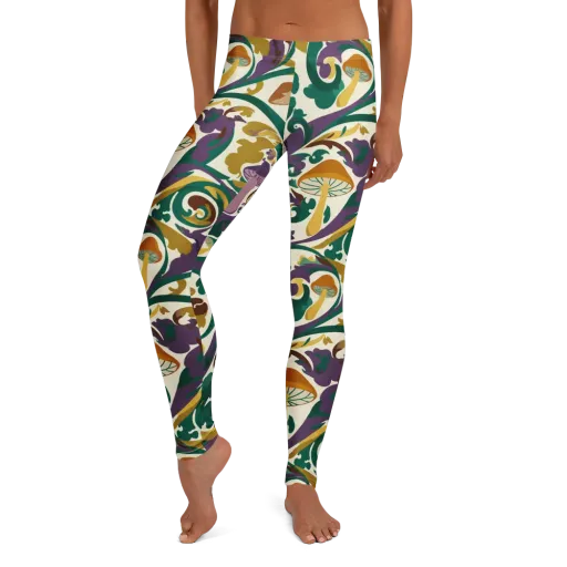 Mushroom Rococo on a Leggings